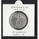 1939 - 2 Marchi argento  Paul von Hindenburg  Zecca A Spl+
